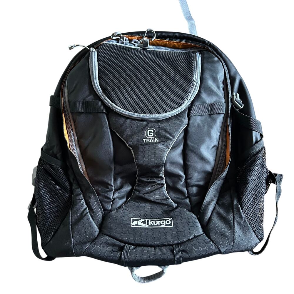 Kurgo G-Train Small Dog Carrier Black Backpack Multi Compartment Hiking K9 EUC